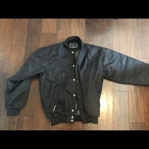 Black oversized puffer jacket